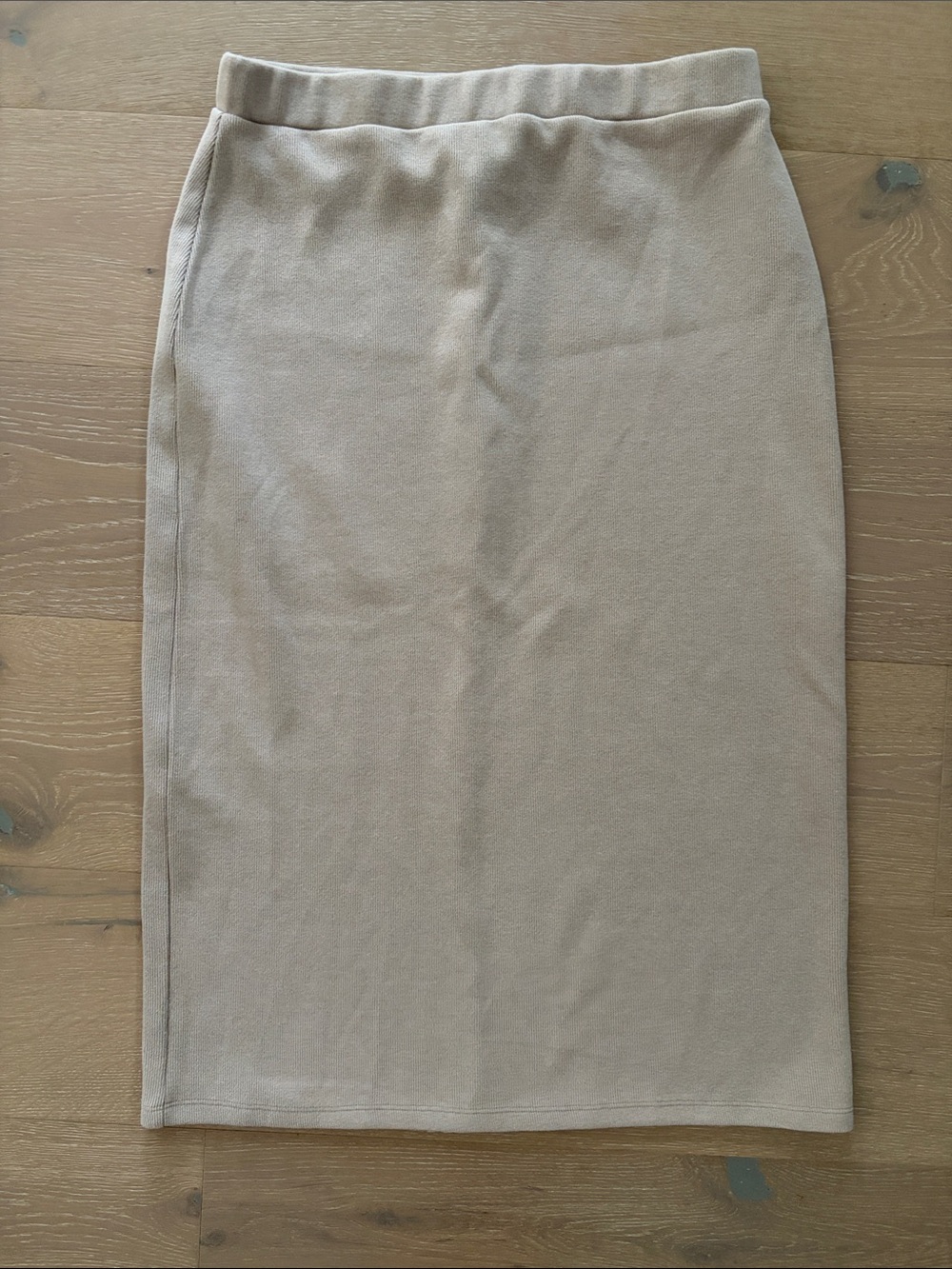 Old Navy Neutral Beige Midi Knit Pencil Skirt